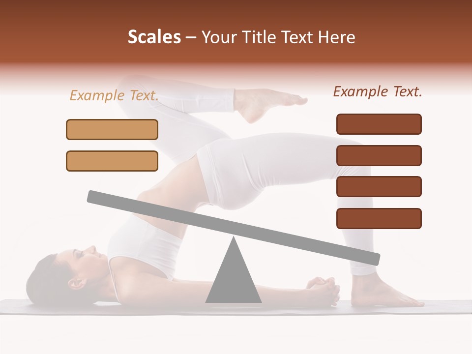 A Woman Doing A Yoga Pose On A Mat PowerPoint Template