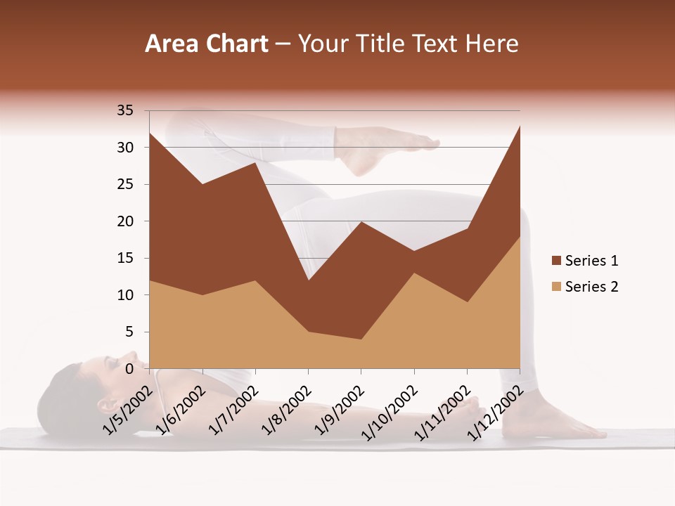 A Woman Doing A Yoga Pose On A Mat PowerPoint Template
