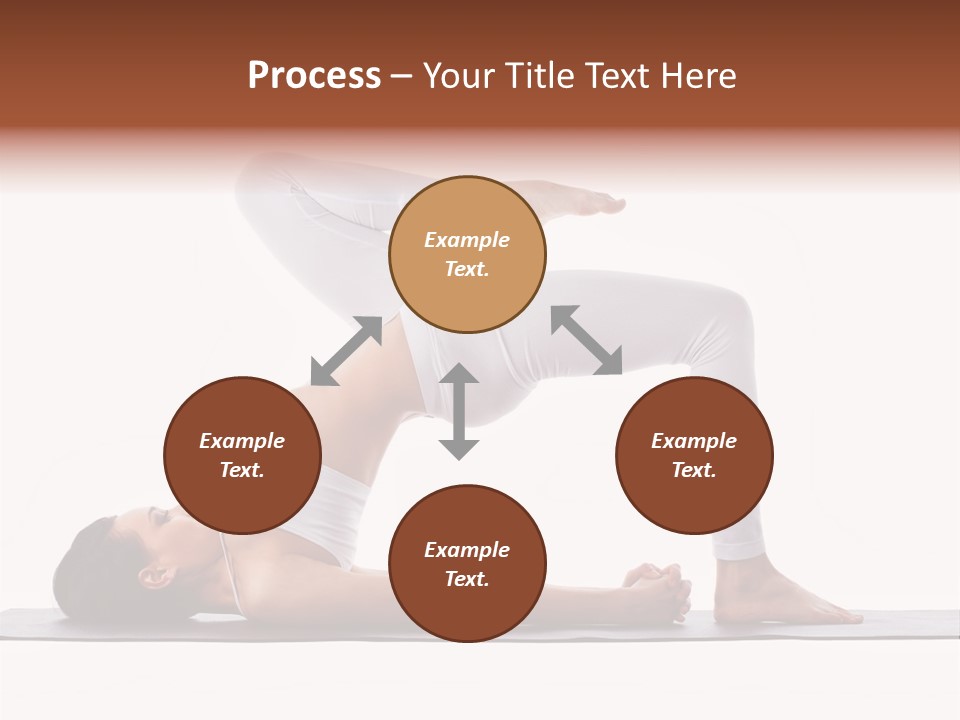 A Woman Doing A Yoga Pose On A Mat PowerPoint Template