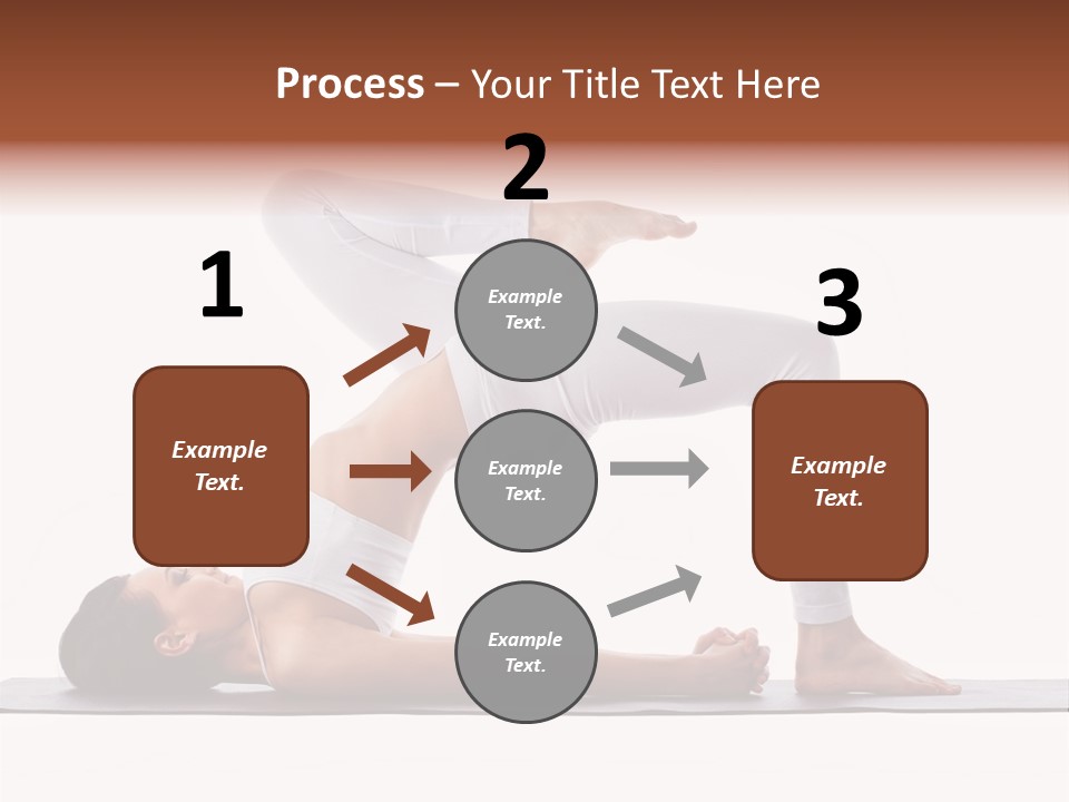 A Woman Doing A Yoga Pose On A Mat PowerPoint Template