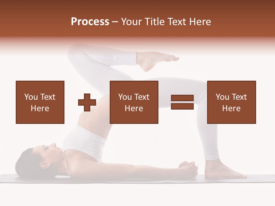 A Woman Doing A Yoga Pose On A Mat PowerPoint Template