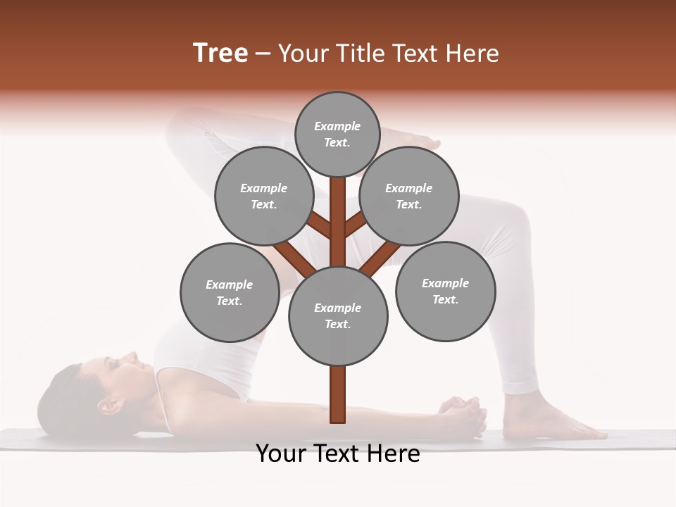 A Woman Doing A Yoga Pose On A Mat PowerPoint Template
