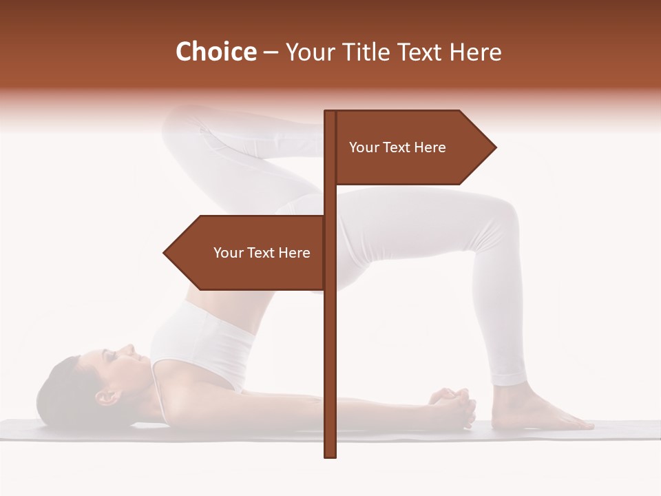 A Woman Doing A Yoga Pose On A Mat PowerPoint Template