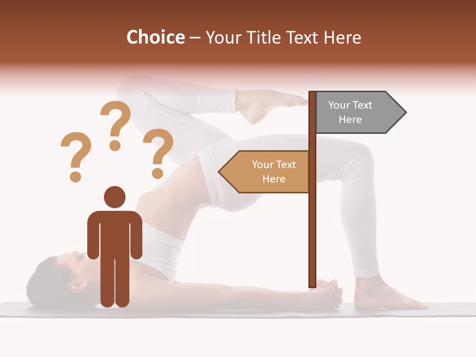 A Woman Doing A Yoga Pose On A Mat PowerPoint Template