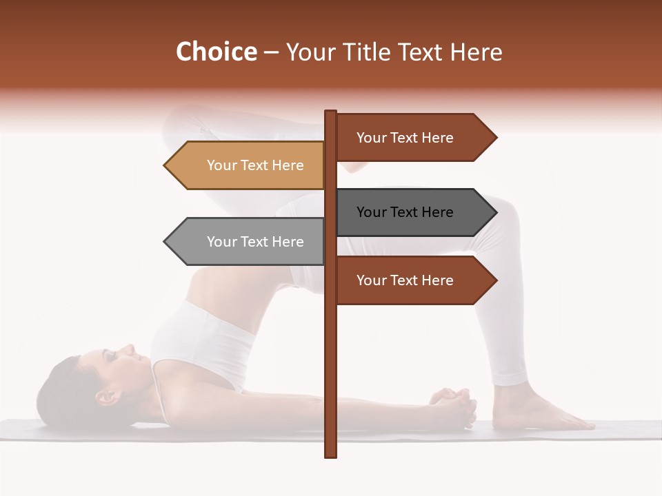 A Woman Doing A Yoga Pose On A Mat PowerPoint Template