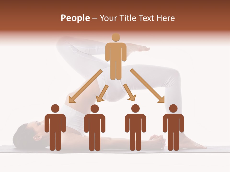 A Woman Doing A Yoga Pose On A Mat PowerPoint Template