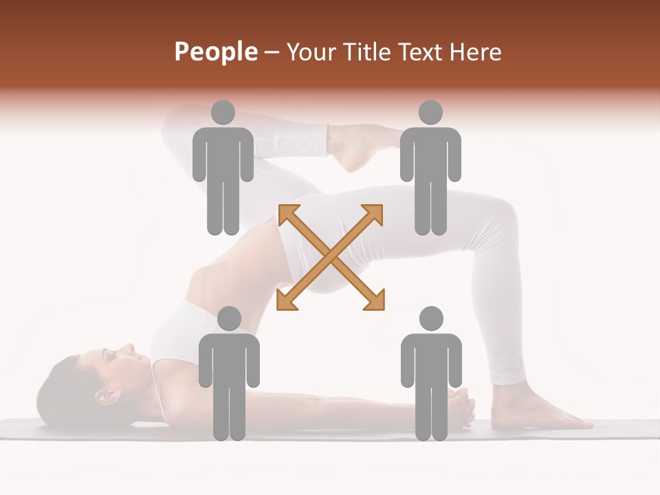 A Woman Doing A Yoga Pose On A Mat PowerPoint Template