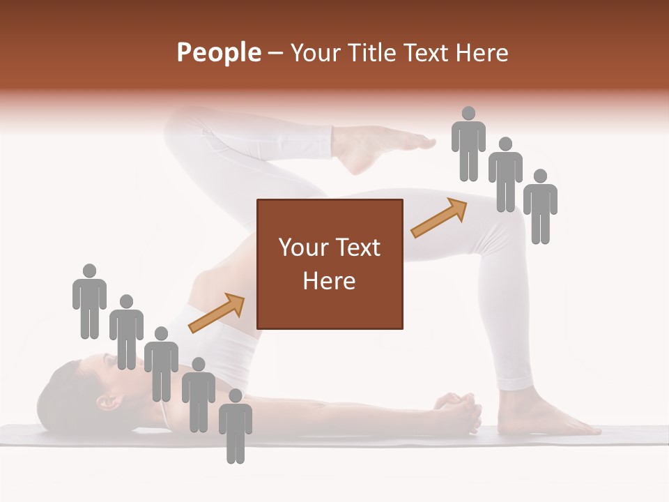 A Woman Doing A Yoga Pose On A Mat PowerPoint Template