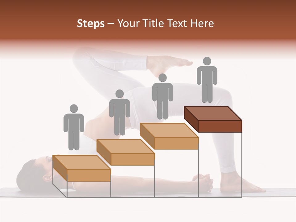 A Woman Doing A Yoga Pose On A Mat PowerPoint Template