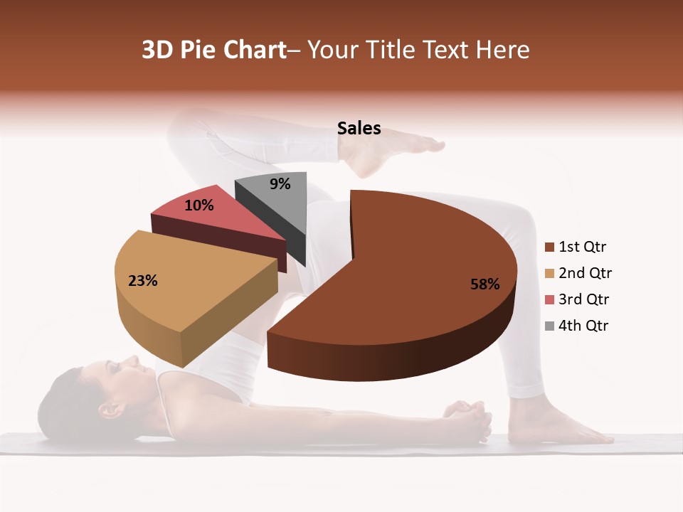 A Woman Doing A Yoga Pose On A Mat PowerPoint Template