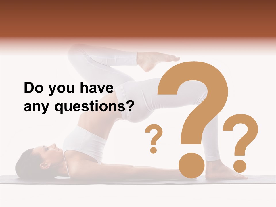 A Woman Doing A Yoga Pose On A Mat PowerPoint Template