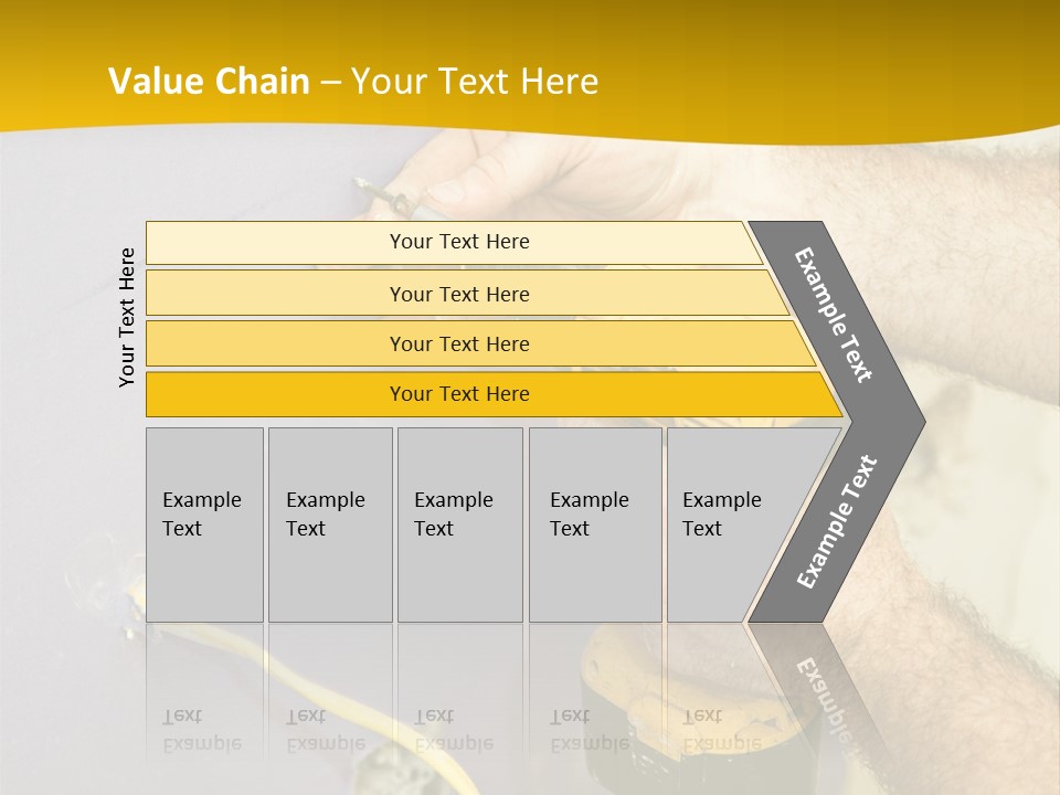 A Man Is Using A Power Drill On A Wall PowerPoint Template