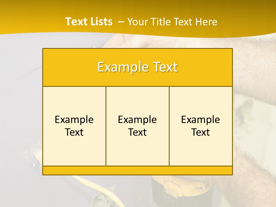 A Man Is Using A Power Drill On A Wall PowerPoint Template