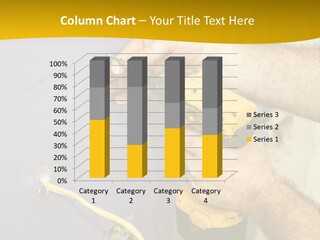 A Man Is Using A Power Drill On A Wall PowerPoint Template