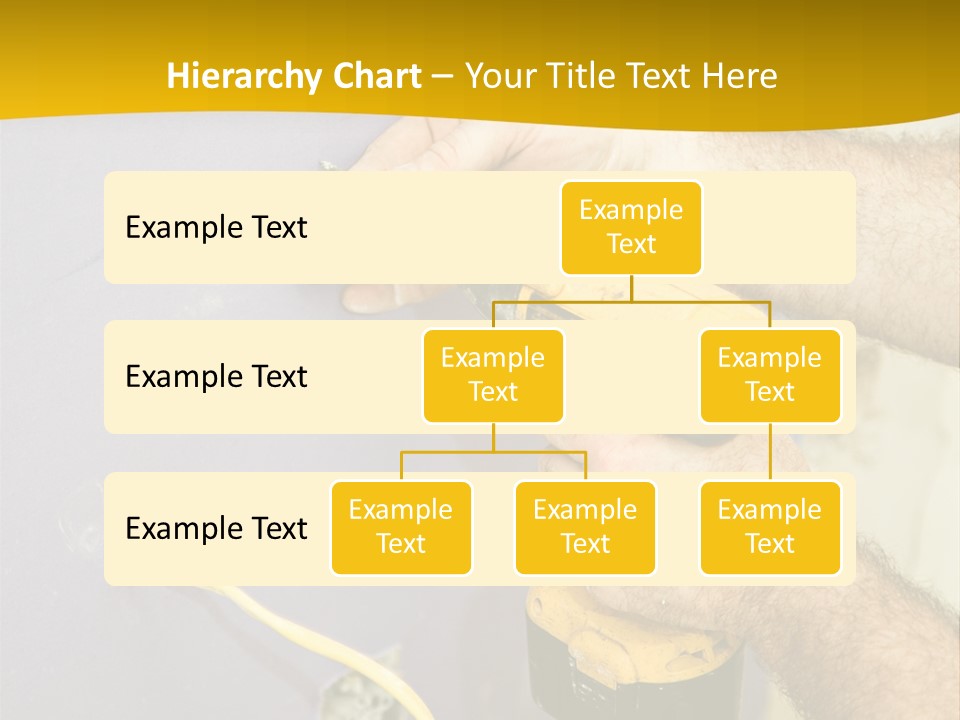 A Man Is Using A Power Drill On A Wall PowerPoint Template