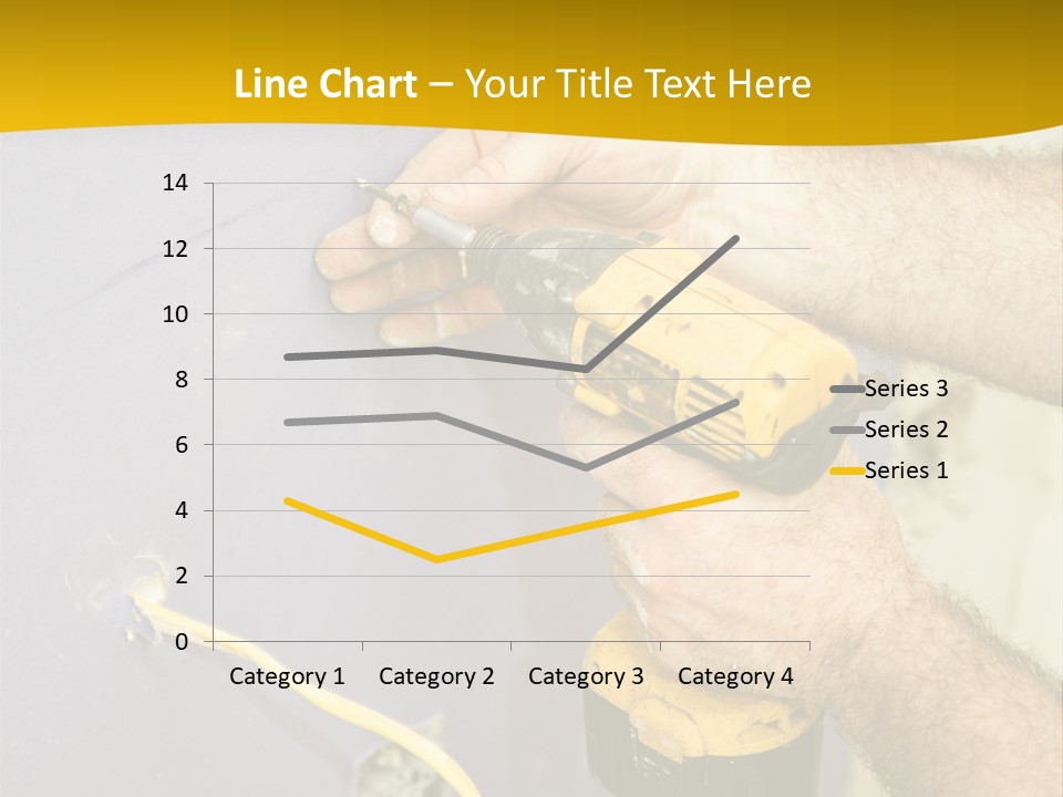 A Man Is Using A Power Drill On A Wall PowerPoint Template