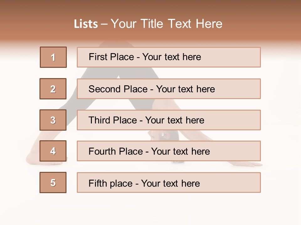 A Woman Is Doing A Yoga Pose On Her Stomach PowerPoint Template