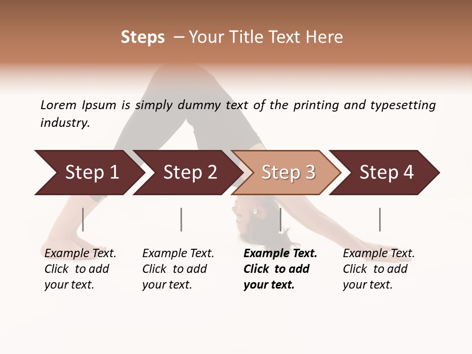 A Woman Is Doing A Yoga Pose On Her Stomach PowerPoint Template