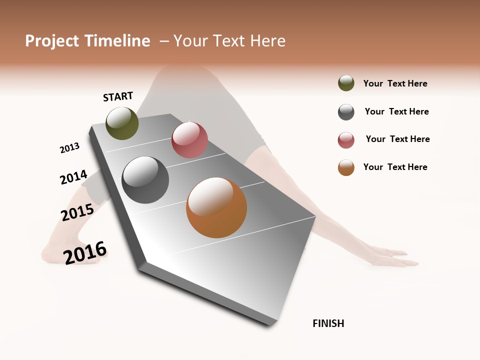 A Woman Is Doing A Yoga Pose On Her Stomach PowerPoint Template