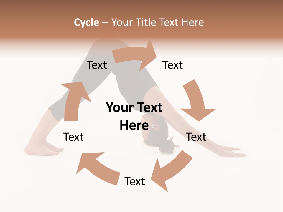 A Woman Is Doing A Yoga Pose On Her Stomach PowerPoint Template