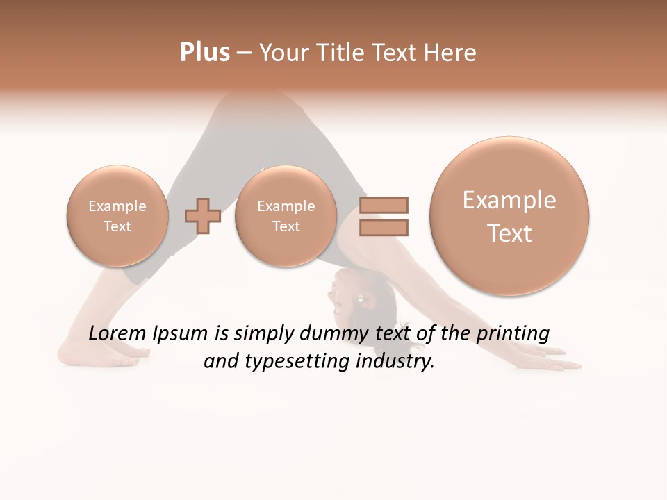 A Woman Is Doing A Yoga Pose On Her Stomach PowerPoint Template