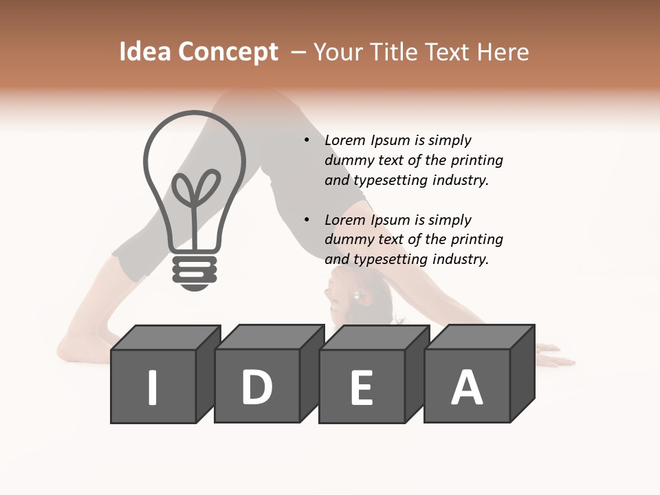 A Woman Is Doing A Yoga Pose On Her Stomach PowerPoint Template