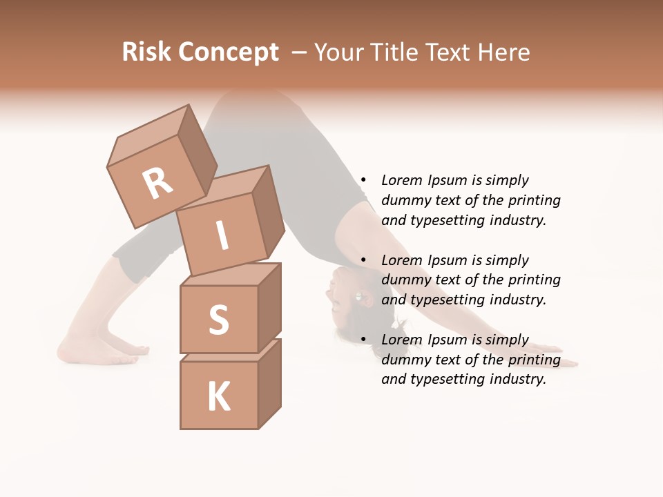 A Woman Is Doing A Yoga Pose On Her Stomach PowerPoint Template