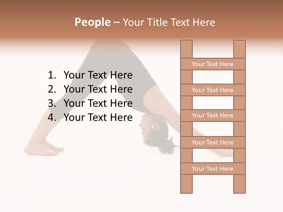 A Woman Is Doing A Yoga Pose On Her Stomach PowerPoint Template