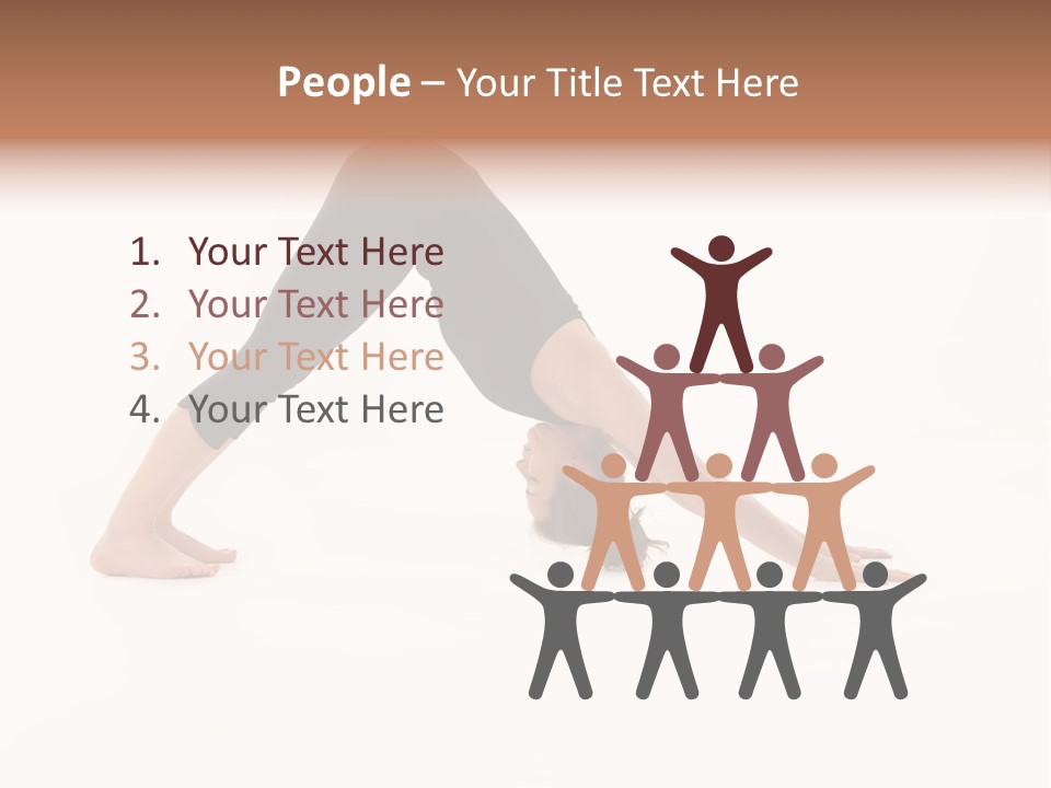 A Woman Is Doing A Yoga Pose On Her Stomach PowerPoint Template