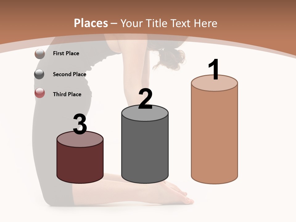 A Woman In A Black Dress Is Doing Yoga PowerPoint Template