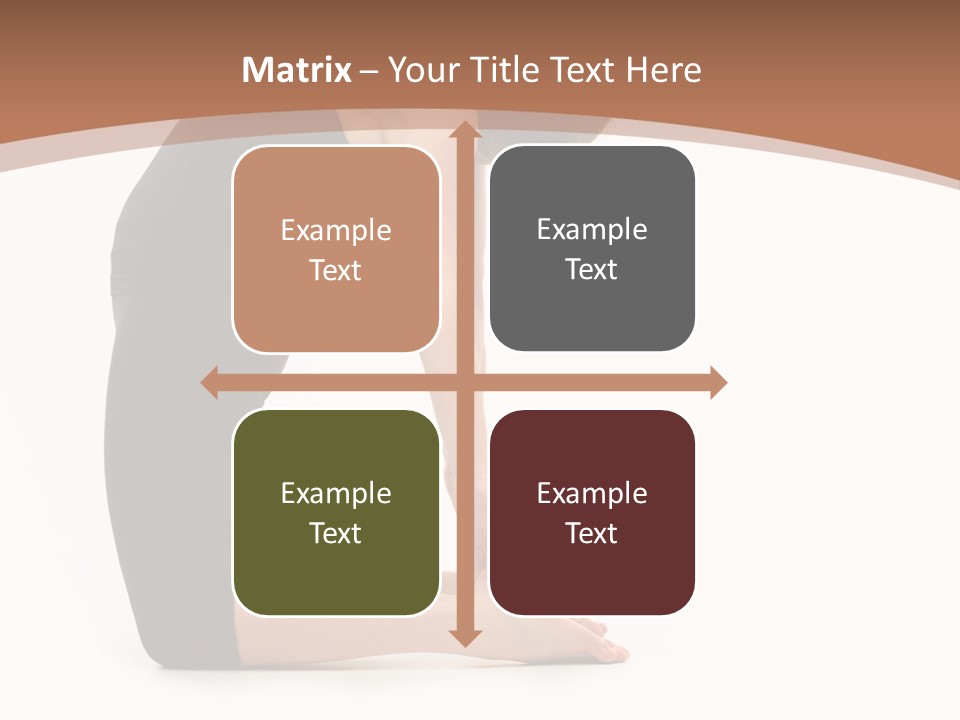 A Woman In A Black Dress Is Doing Yoga PowerPoint Template