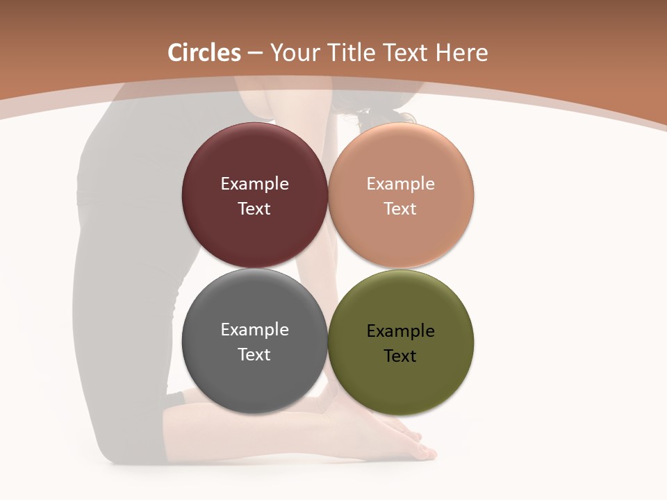 A Woman In A Black Dress Is Doing Yoga PowerPoint Template