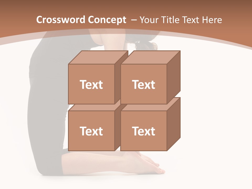 A Woman In A Black Dress Is Doing Yoga PowerPoint Template