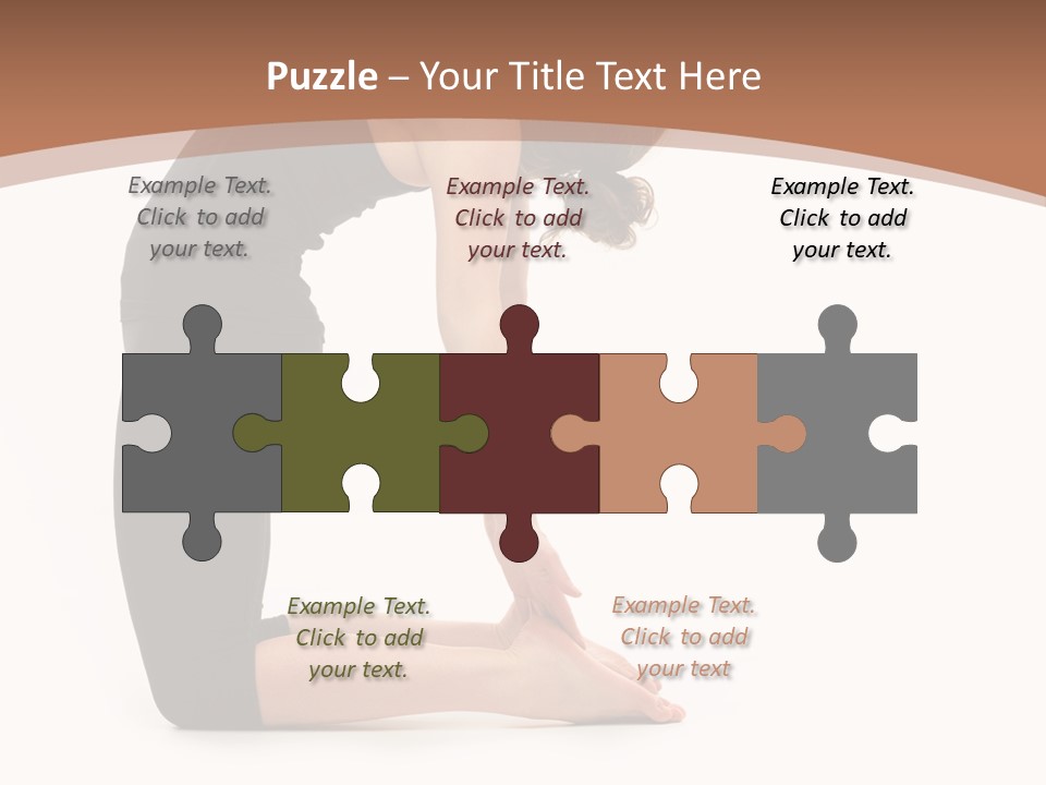 A Woman In A Black Dress Is Doing Yoga PowerPoint Template