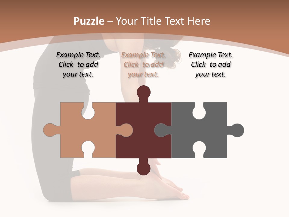 A Woman In A Black Dress Is Doing Yoga PowerPoint Template