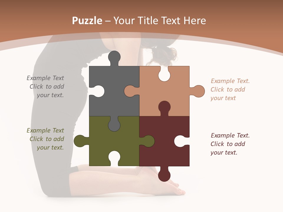 A Woman In A Black Dress Is Doing Yoga PowerPoint Template