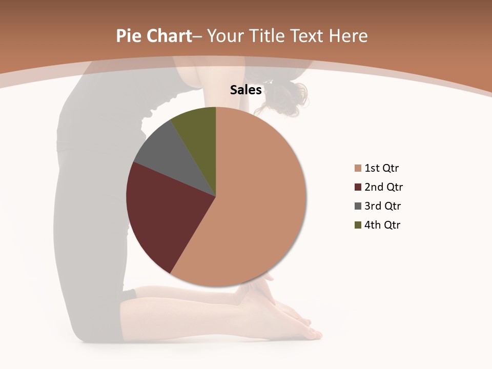 A Woman In A Black Dress Is Doing Yoga PowerPoint Template