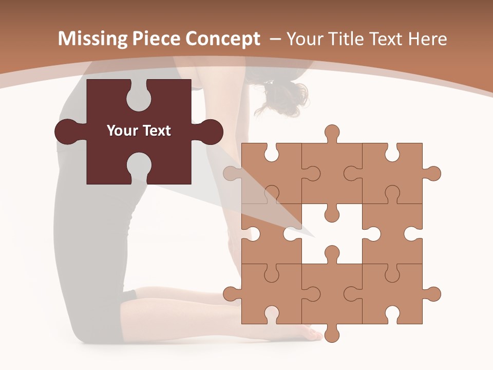 A Woman In A Black Dress Is Doing Yoga PowerPoint Template