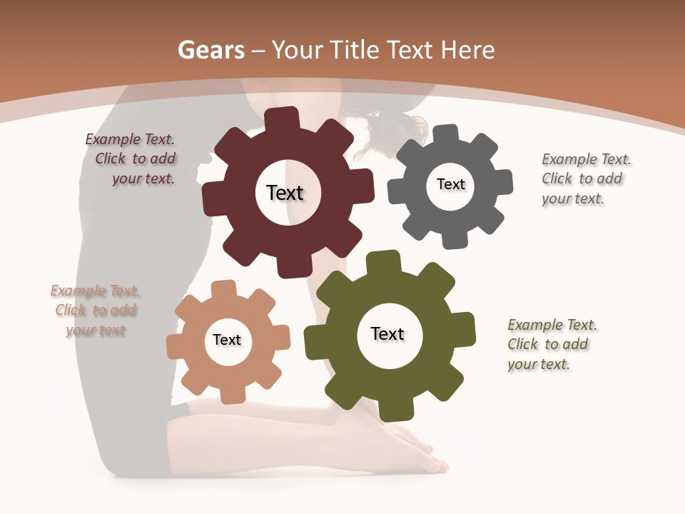 A Woman In A Black Dress Is Doing Yoga PowerPoint Template