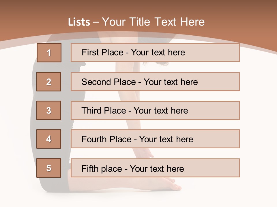 A Woman In A Black Dress Is Doing Yoga PowerPoint Template