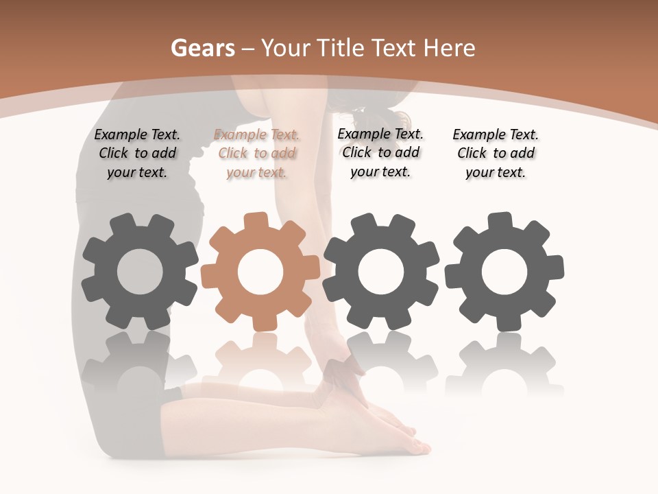 A Woman In A Black Dress Is Doing Yoga PowerPoint Template