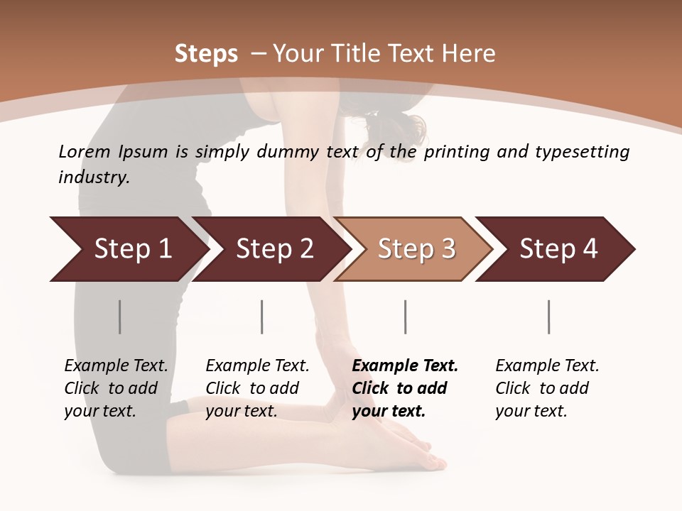 A Woman In A Black Dress Is Doing Yoga PowerPoint Template