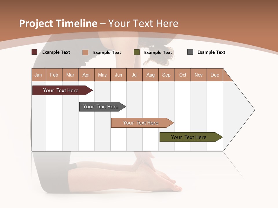 A Woman In A Black Dress Is Doing Yoga PowerPoint Template