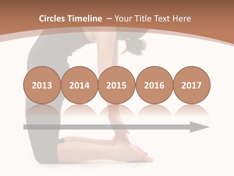 A Woman In A Black Dress Is Doing Yoga PowerPoint Template