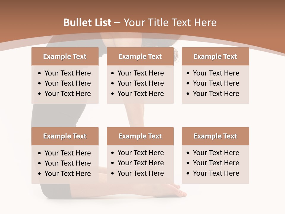 A Woman In A Black Dress Is Doing Yoga PowerPoint Template