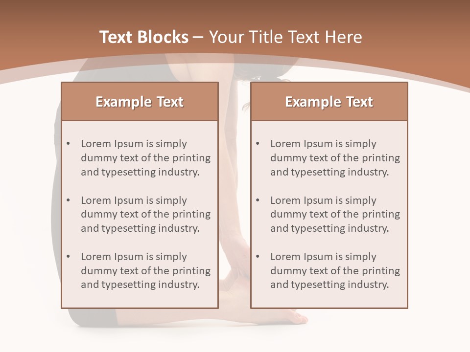 A Woman In A Black Dress Is Doing Yoga PowerPoint Template