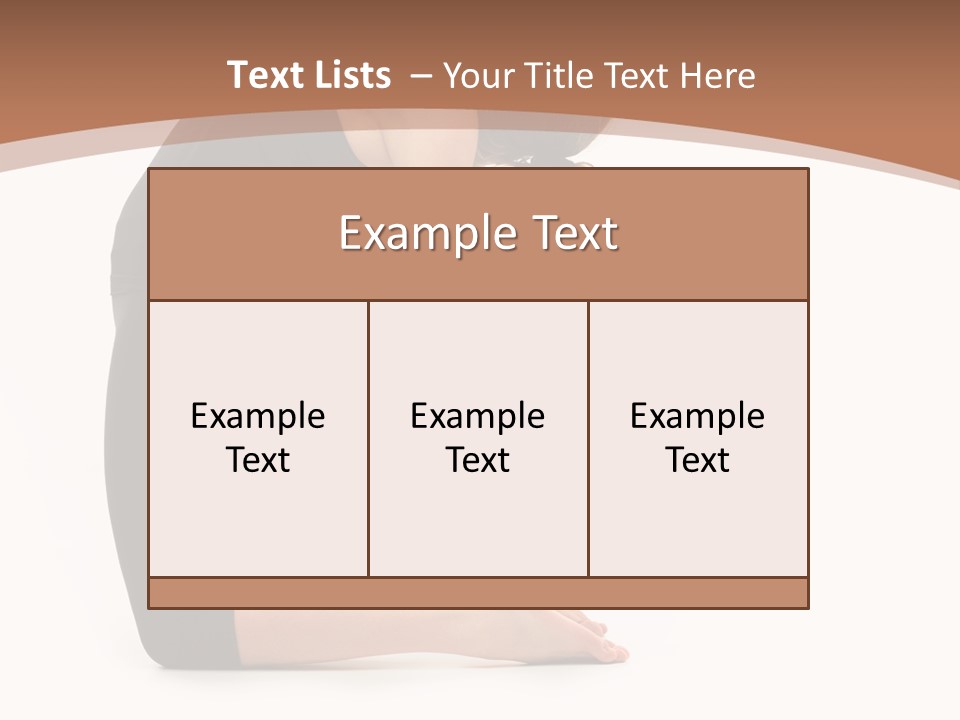 A Woman In A Black Dress Is Doing Yoga PowerPoint Template