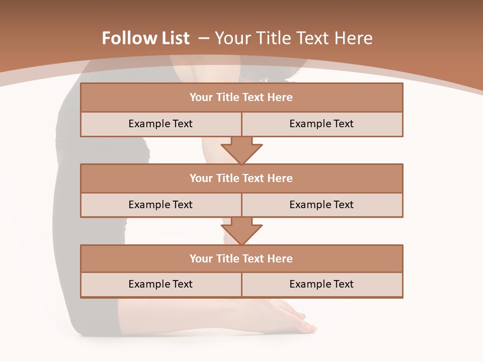 A Woman In A Black Dress Is Doing Yoga PowerPoint Template