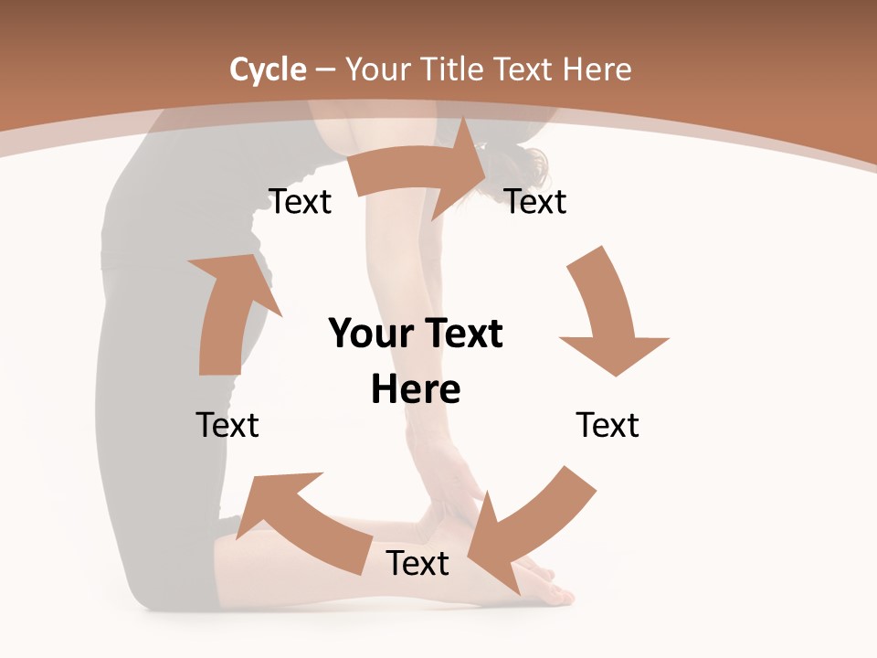 A Woman In A Black Dress Is Doing Yoga PowerPoint Template