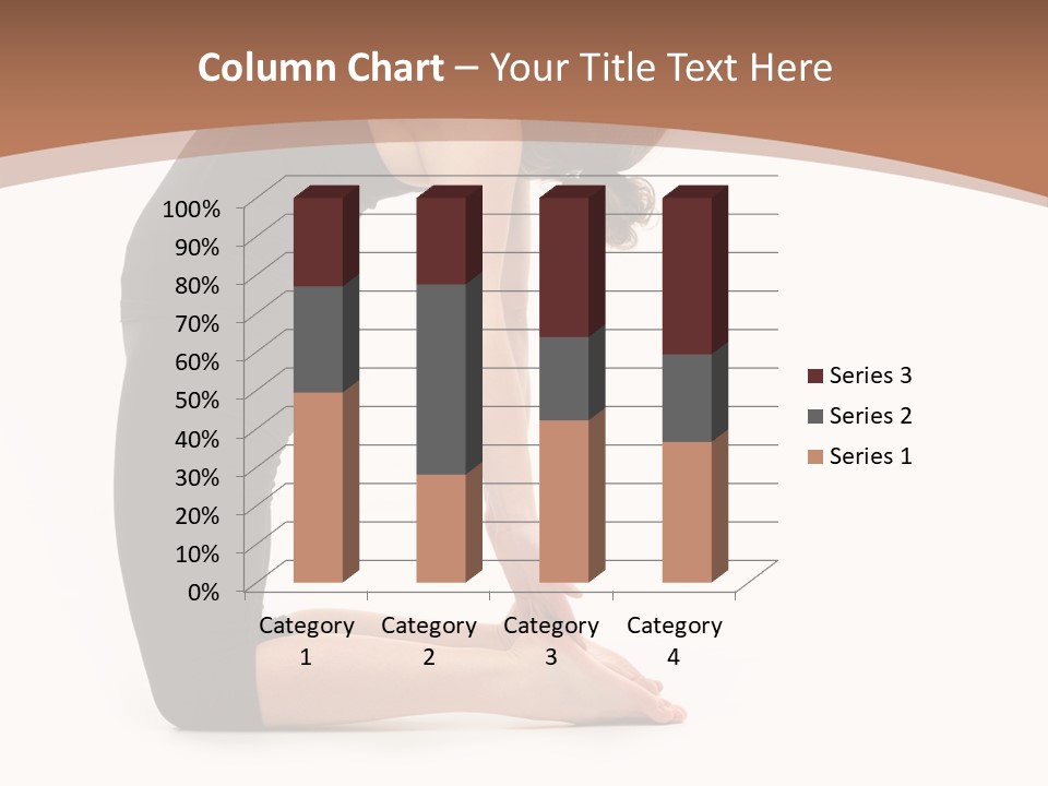 A Woman In A Black Dress Is Doing Yoga PowerPoint Template